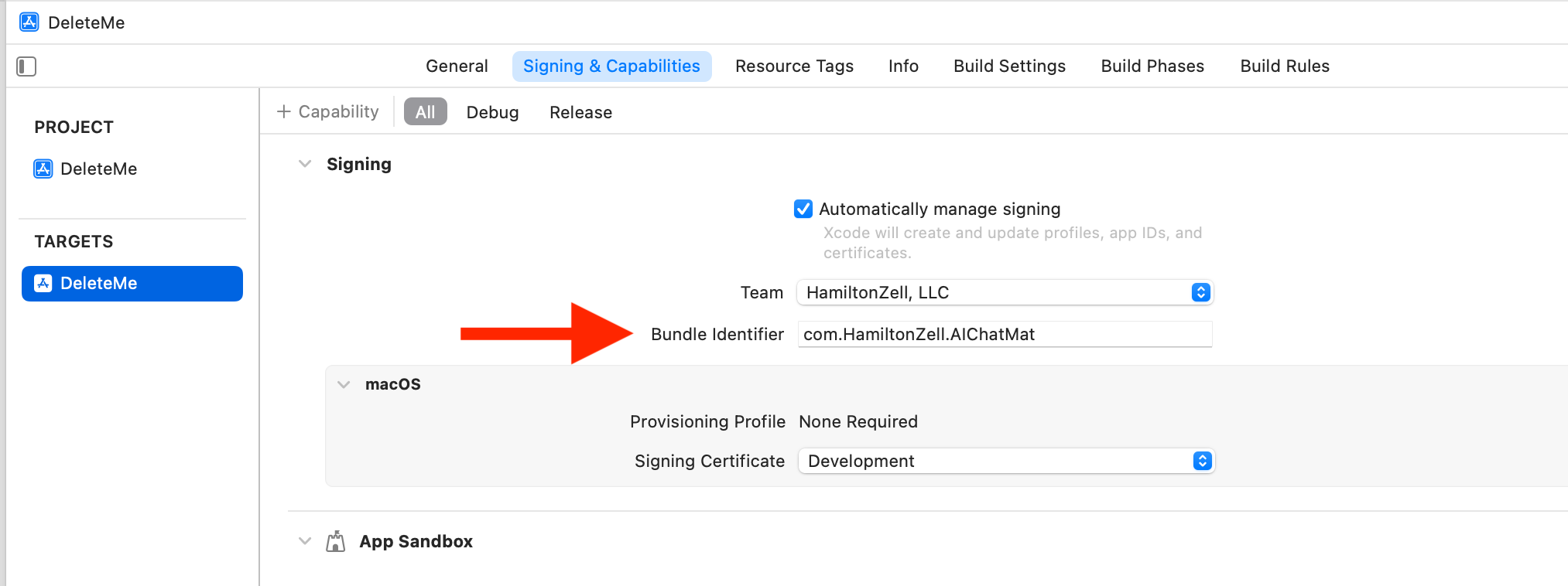 Set explicit bundle identifier